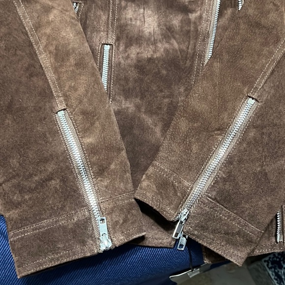 NWT Genuine Suede Moto Jacket - Picture 2 of 7